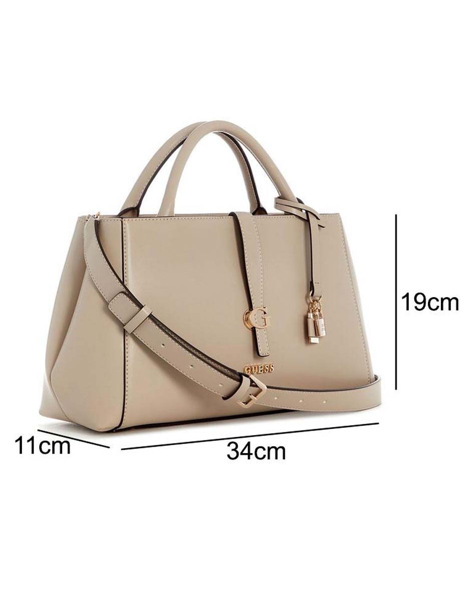 Bolsa satchel Guess Carrie para mujer