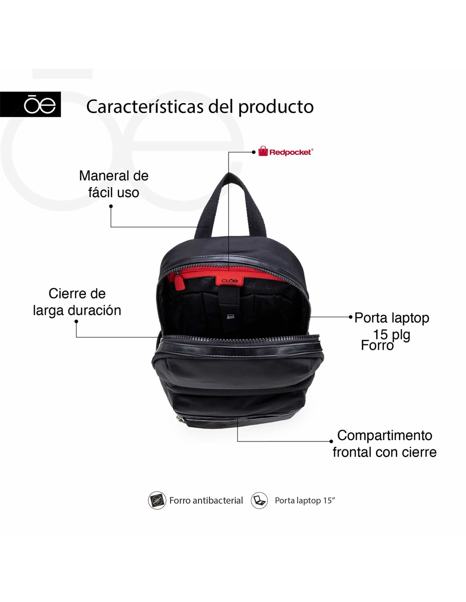 Mochila casual Cloe Fionali para mujer