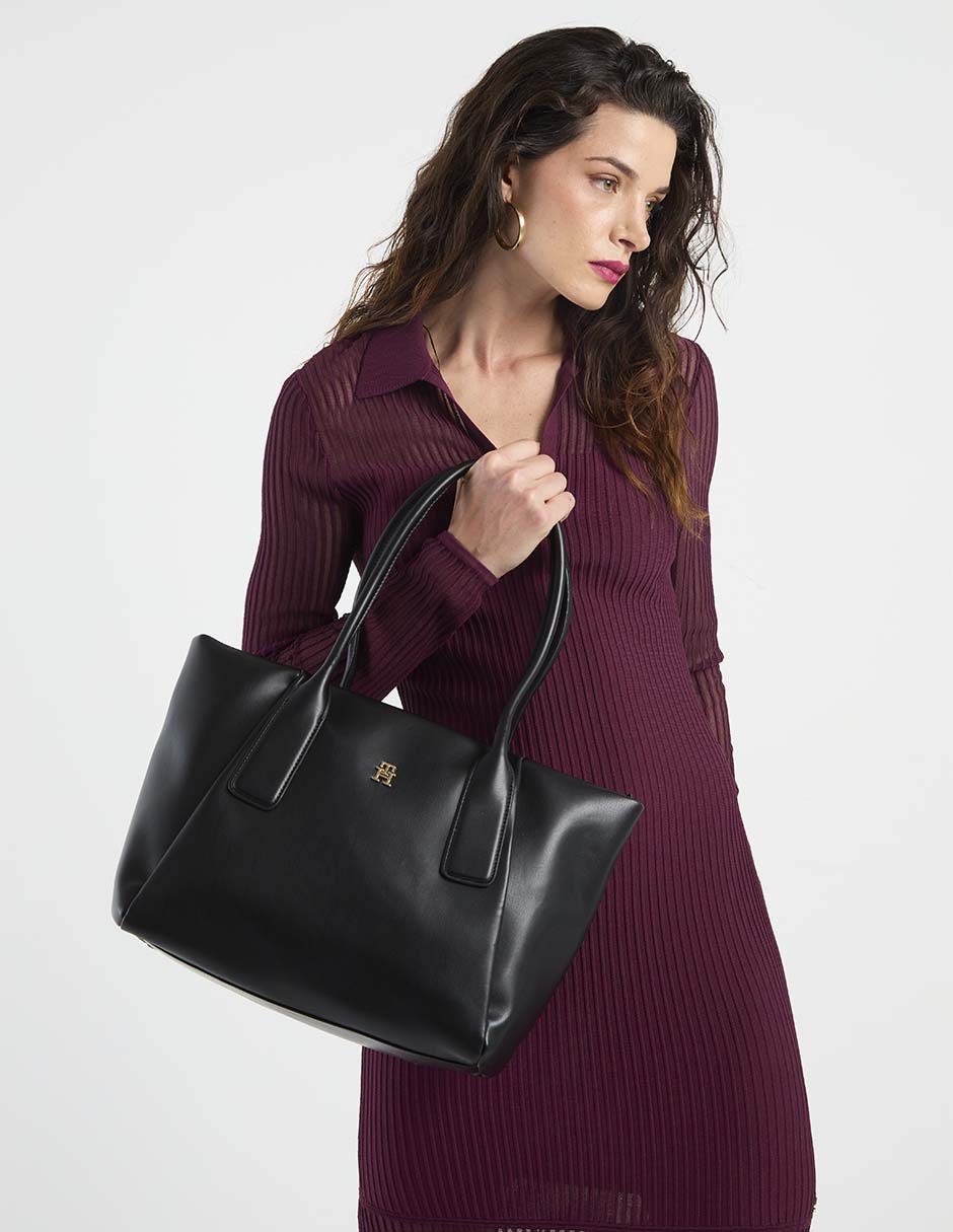 Bolsa tote TH Essential de poliuretano para mujer 5