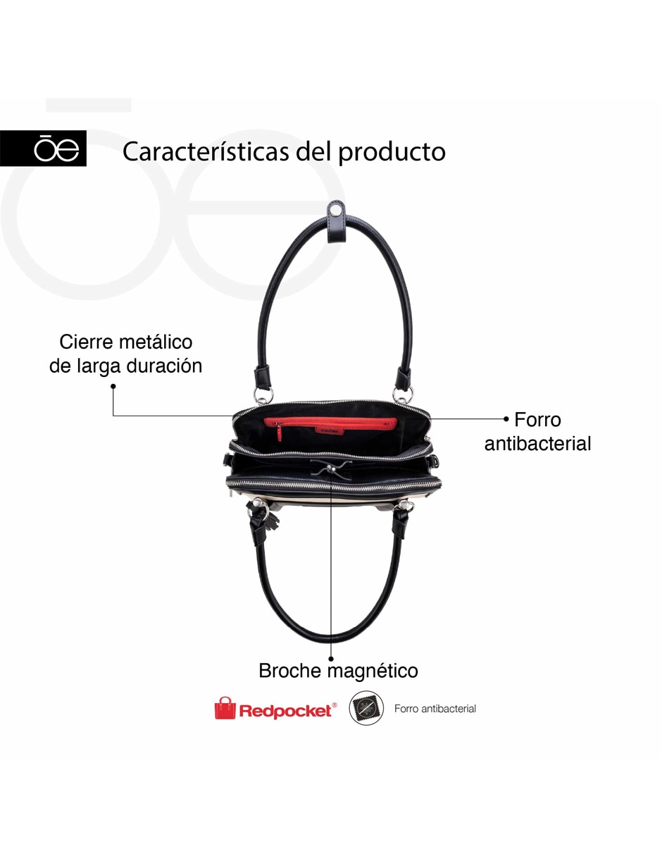 Bolsa satchel Briliani para mujer 6