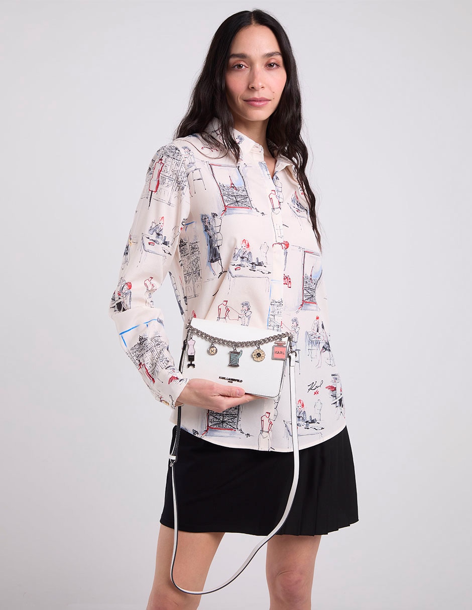 Bolsa crossbody de piel para mujer