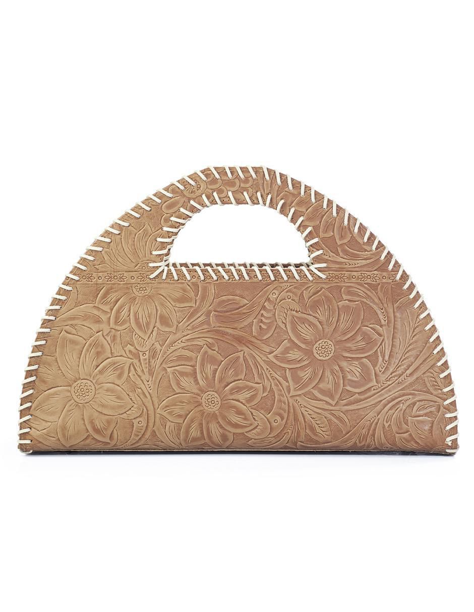 Bolsa satchel de piel para mujer