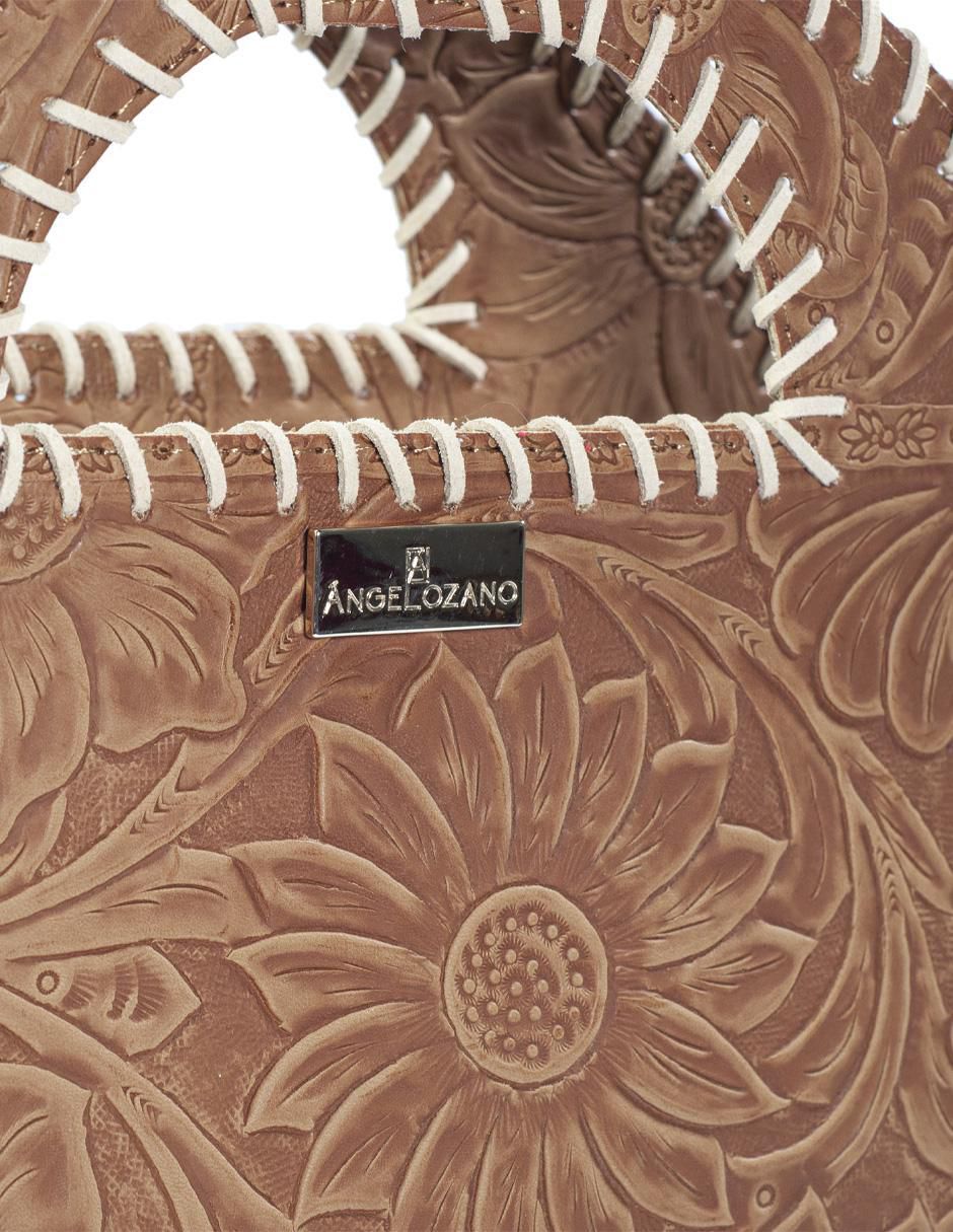 Bolsa satchel de piel para mujer