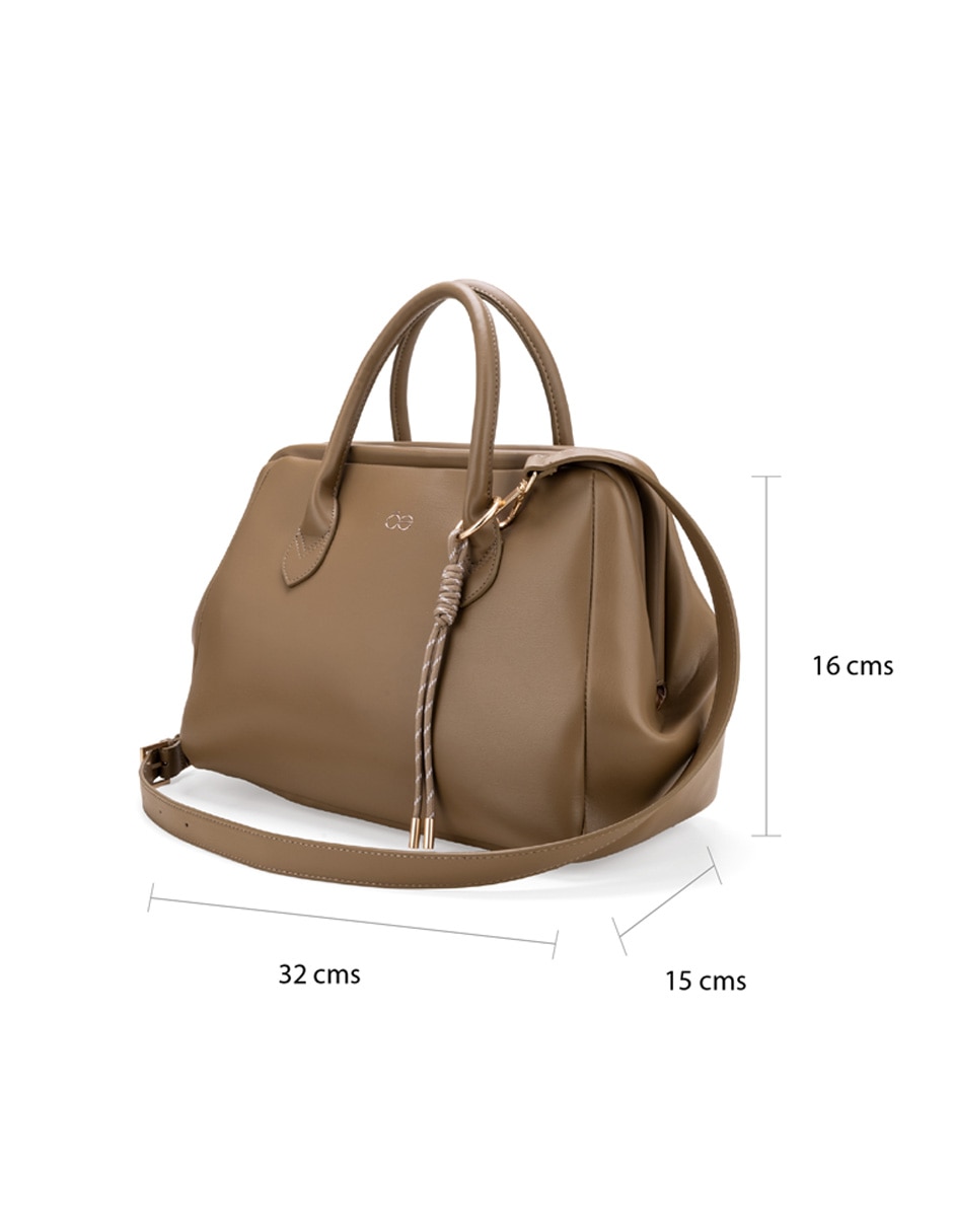 Bolsa satchel Ibidia de piel para mujer 12