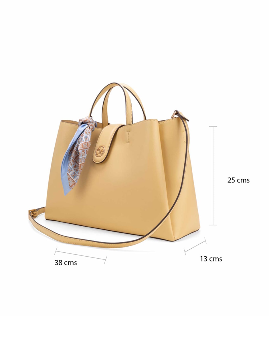 Bolsa satchel Yelynia de piel vegana para mujer 10