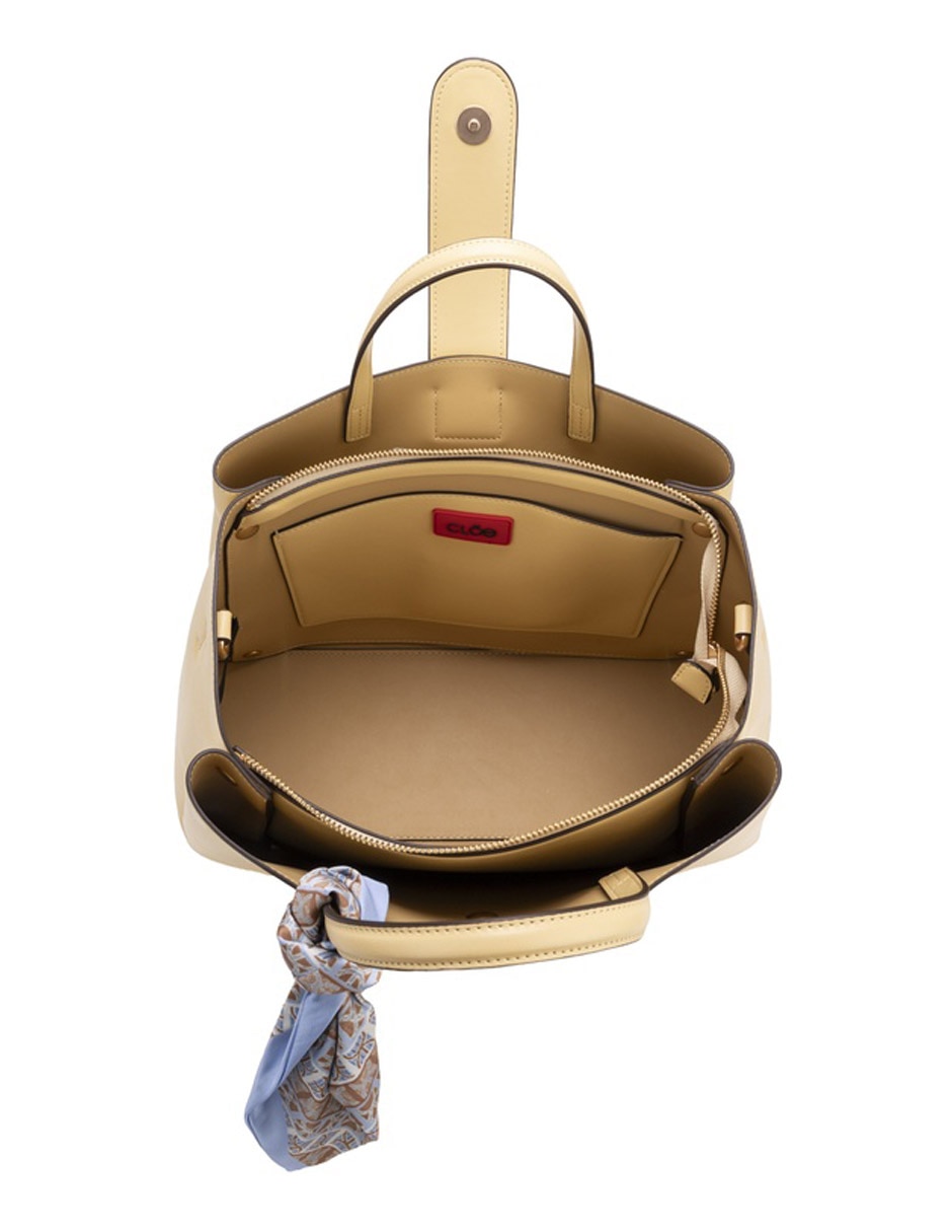 Bolsa satchel Yelynia de piel para mujer 6