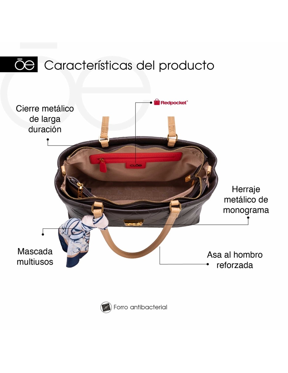 Bolsa tote cloe eret para mujer