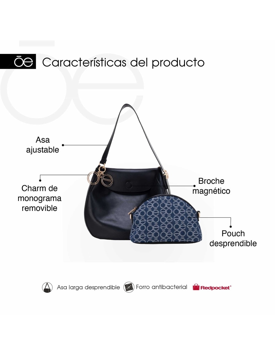 Bolsa shoulder Fexeri de piel vegana para mujer 7