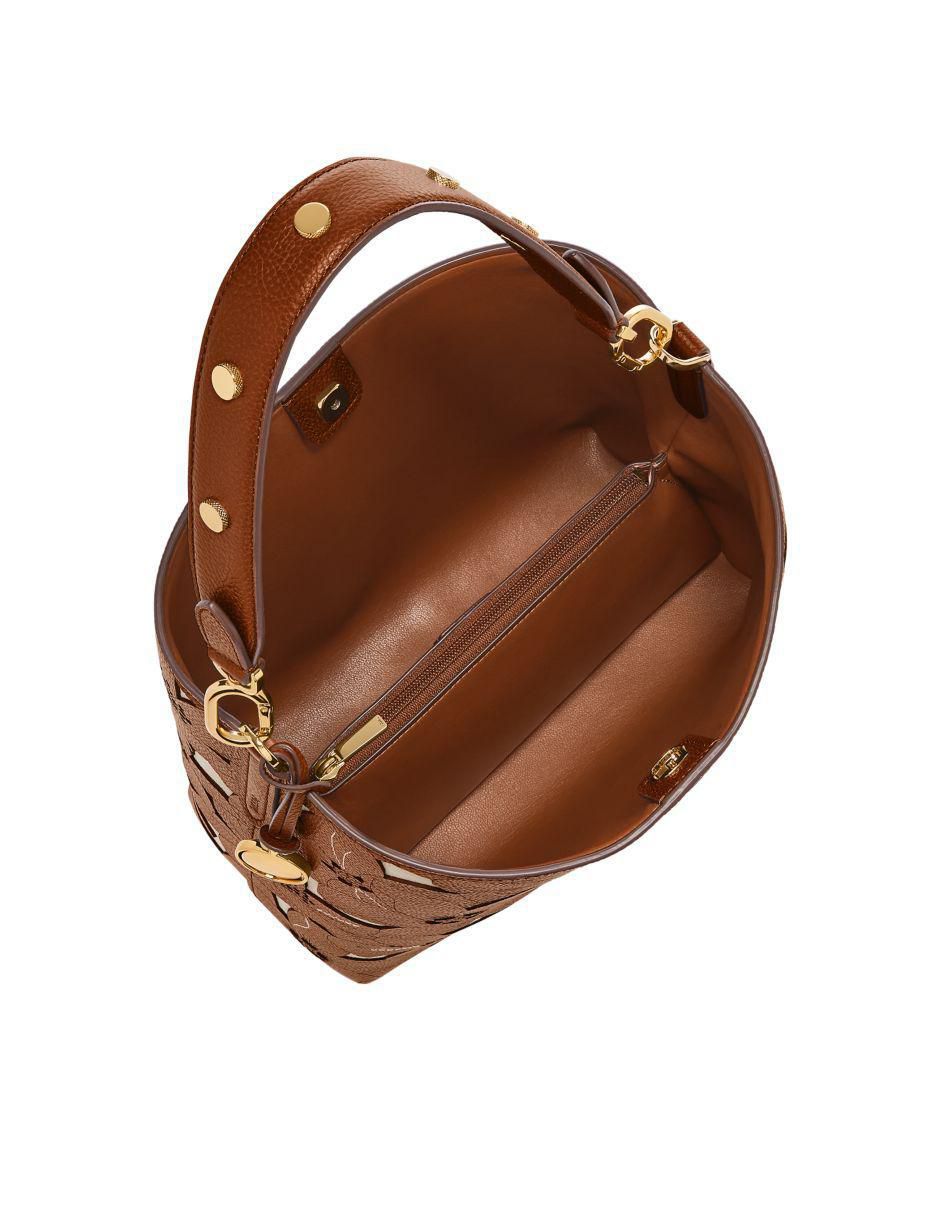 Bolsa bucket Jessie de piel para mujer