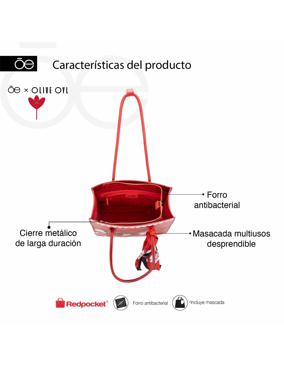 Bolsa satchel Cloe Olive para mujer
