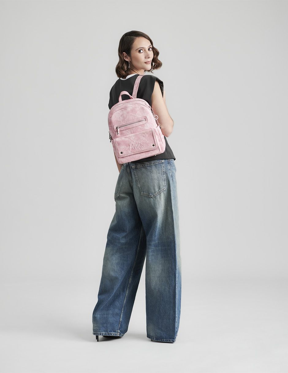 "set/bolsa" backpack lizzy barbie "de" piel sintética "para" (si aplica) mujer 8