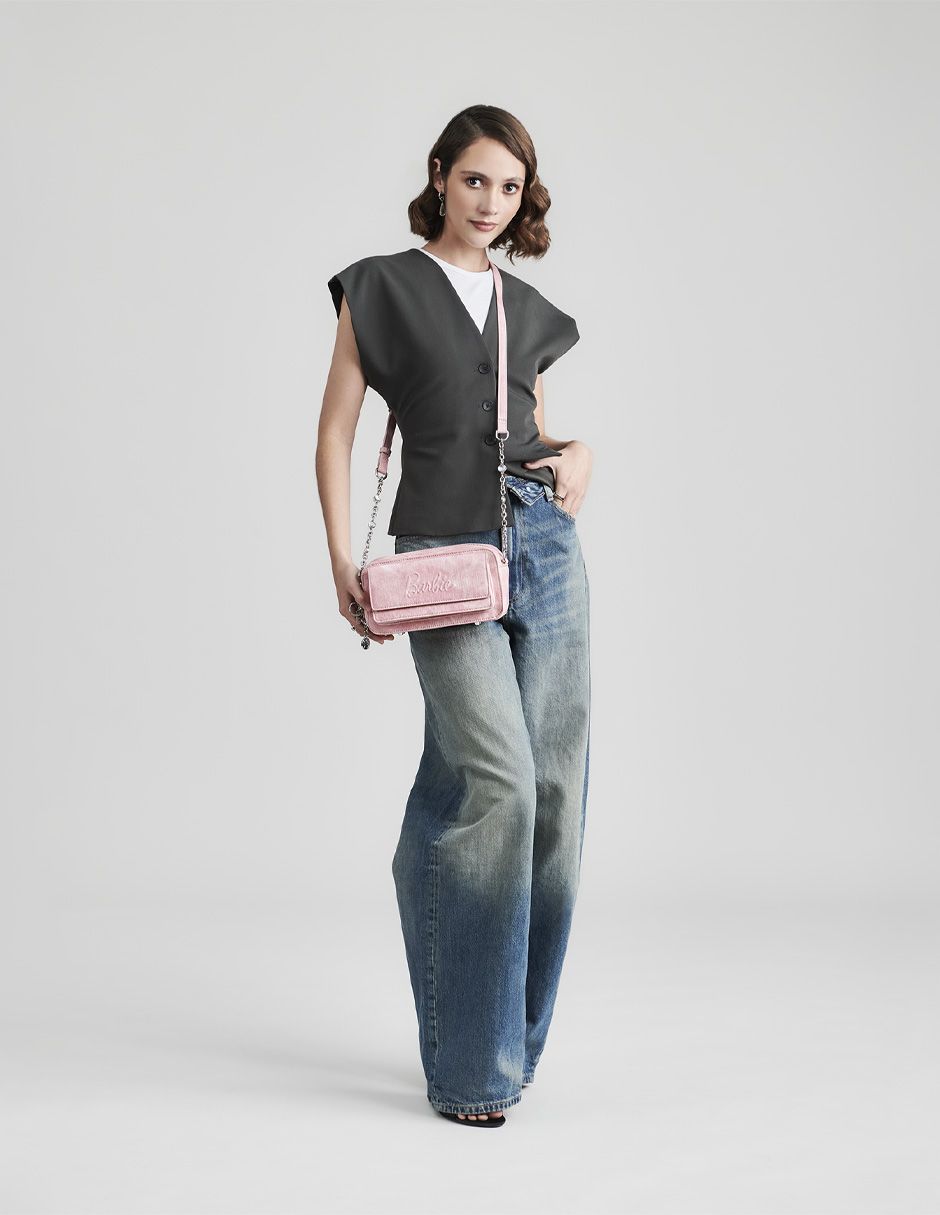 "set/bolsa" crossbody lizzy barbie "de" piel sintética "para" (si aplica) mujer 8