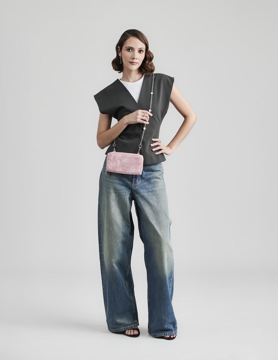 "set/bolsa" wristlet lizzy barbie "de" piel sintética "para" (si aplica) mujer 8