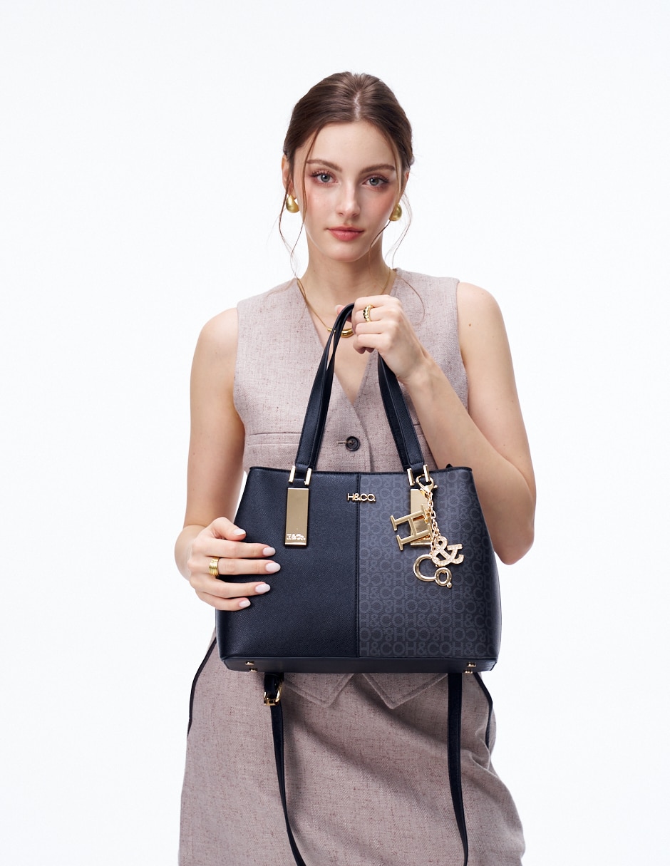 Bolsa satchel H&Co Agnes para mujer 7