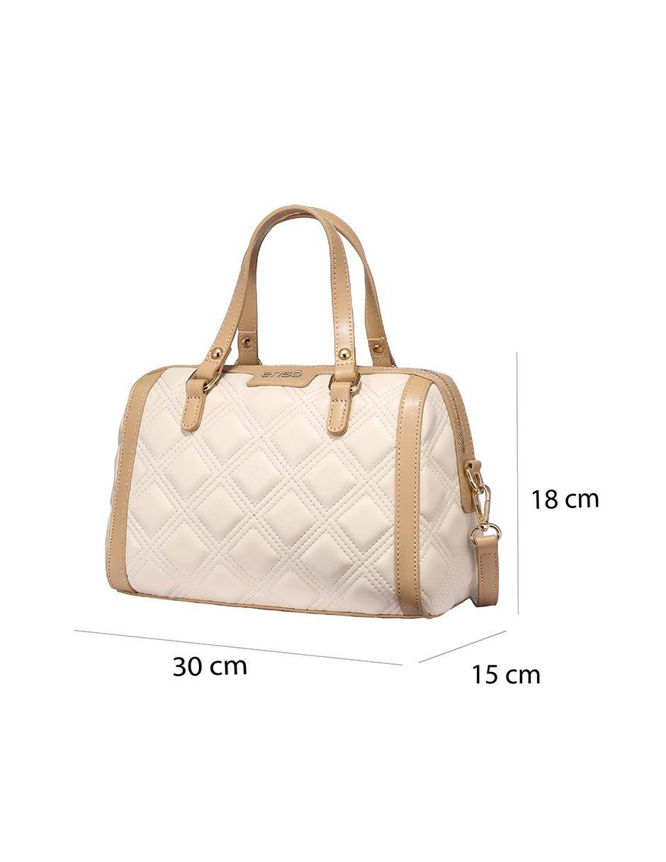 Bolsa bowler Enso Quilted Chic para mujer