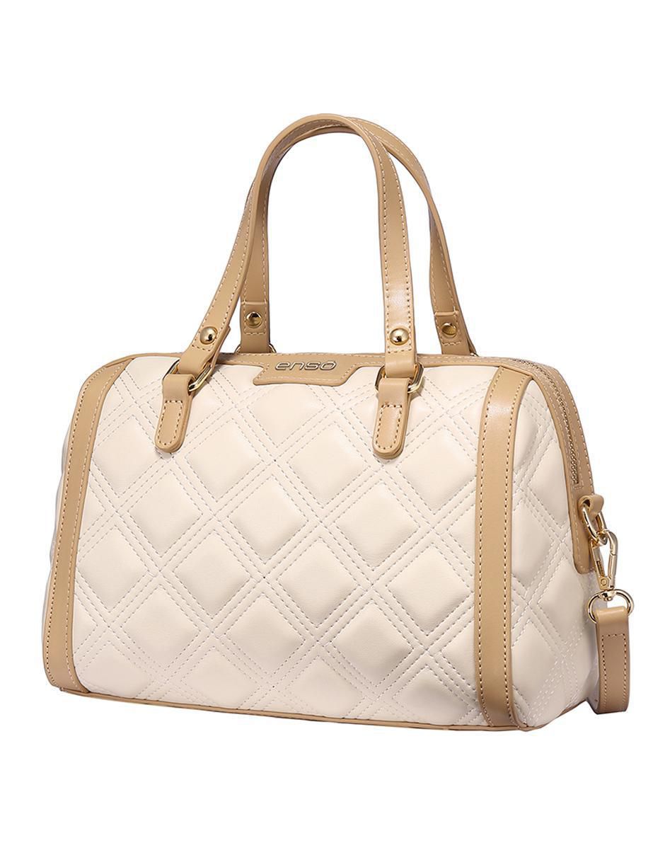 Bolsa bowler Enso Quilted Chic para mujer