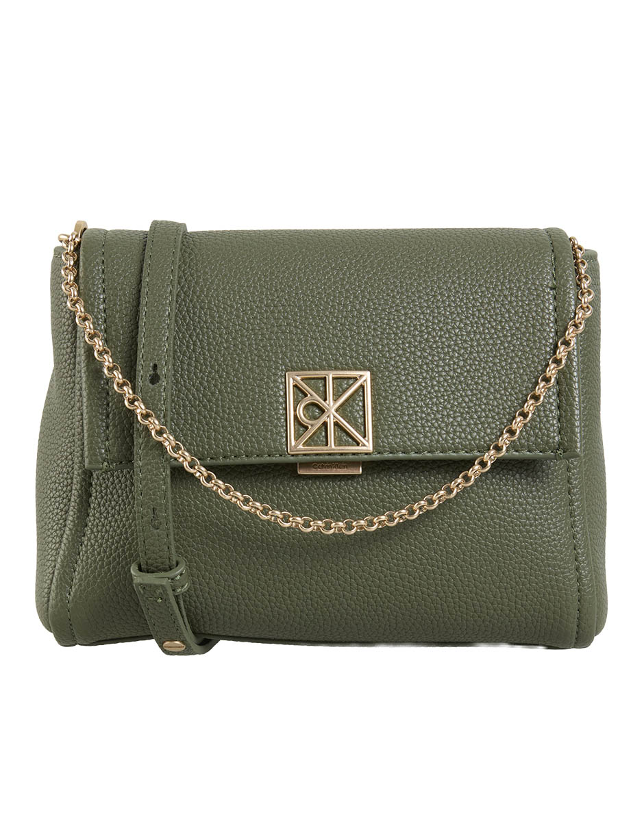 Bolsa crossbody Ck Hardware Emblem Pebble para mujer
