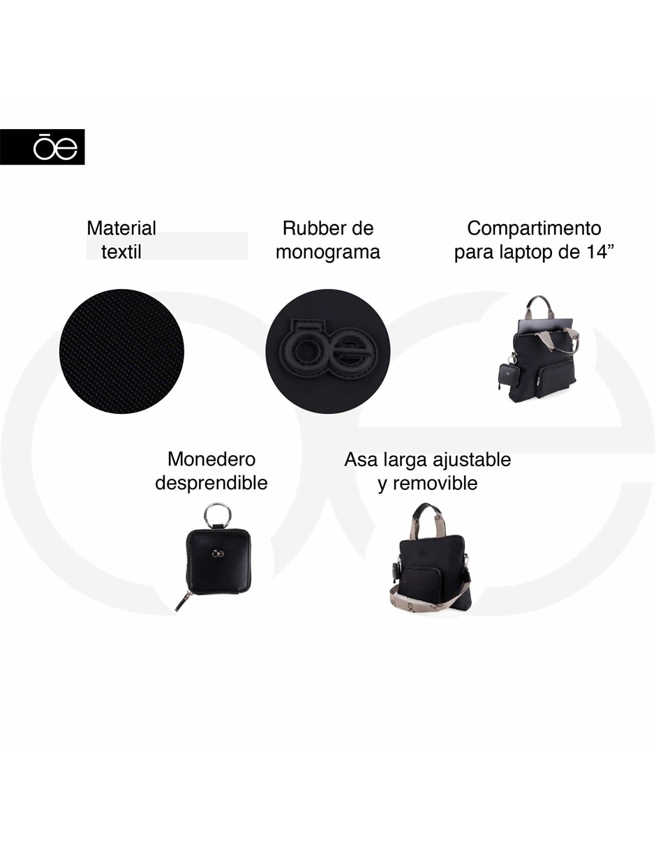 Bolsa porta laptop Cloe Idaeli 14 pulgadas