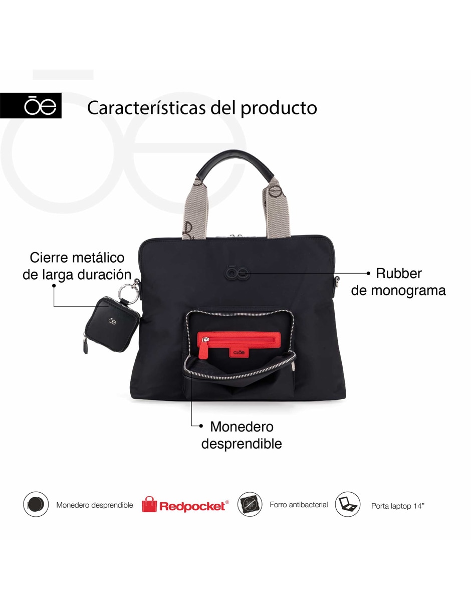 Bolsa porta laptop Cloe Idaeli 14 pulgadas