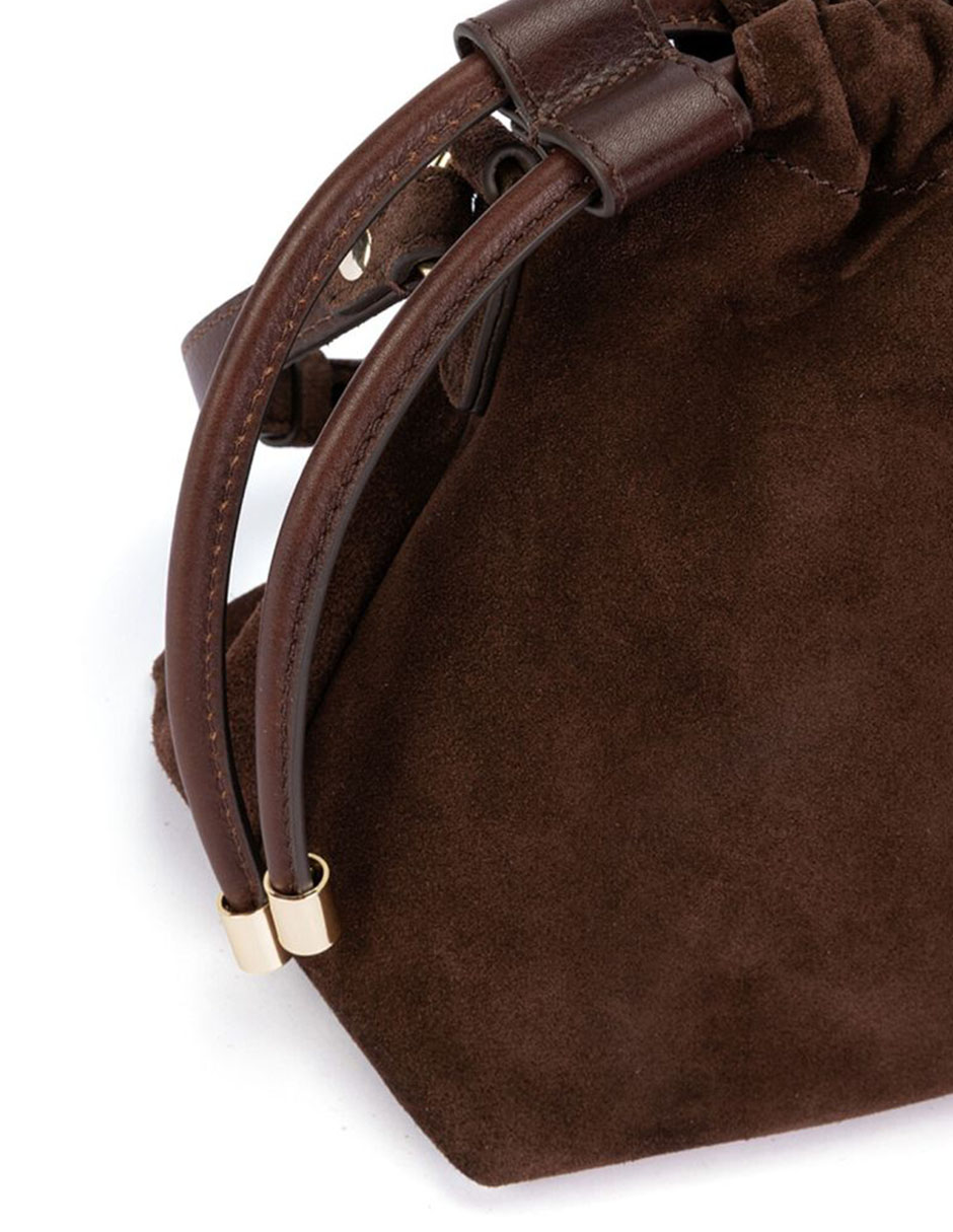 Bolsa bucket de piel para mujer 4