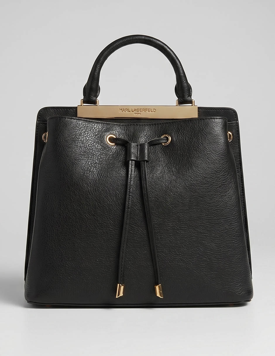 Bolsa bucket de piel para mujer