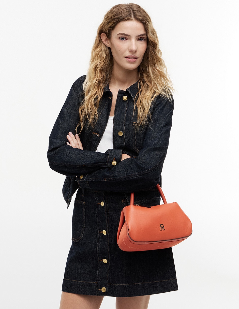 Bolsa shoulder logotape mini satchel mujer 4