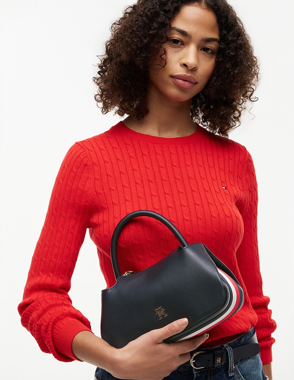 Bolsa shoulder logotape mini satchel mujer 4