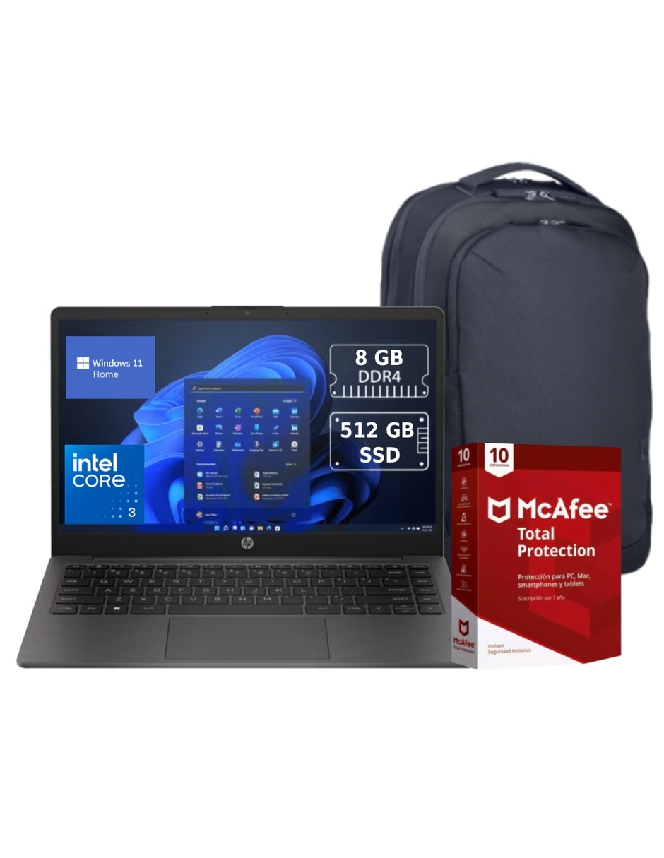 Laptop 240R G10 14ª Gen 14 pulgadas HD Intel core 3 Intel UHD Graphics 8 GB RAM 512 GB