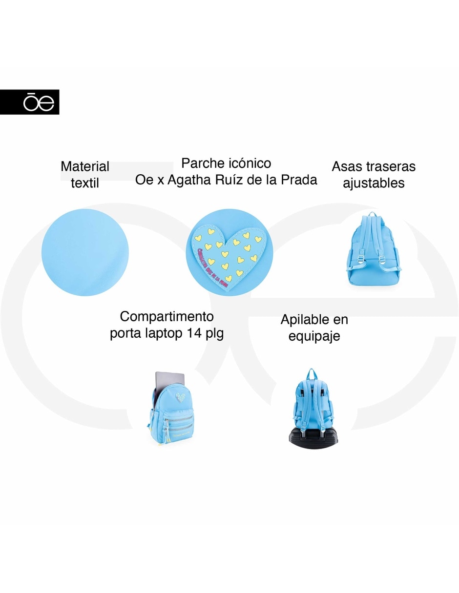 Mochila con porta laptop BTS Con Agatha 2026 para mujer 4