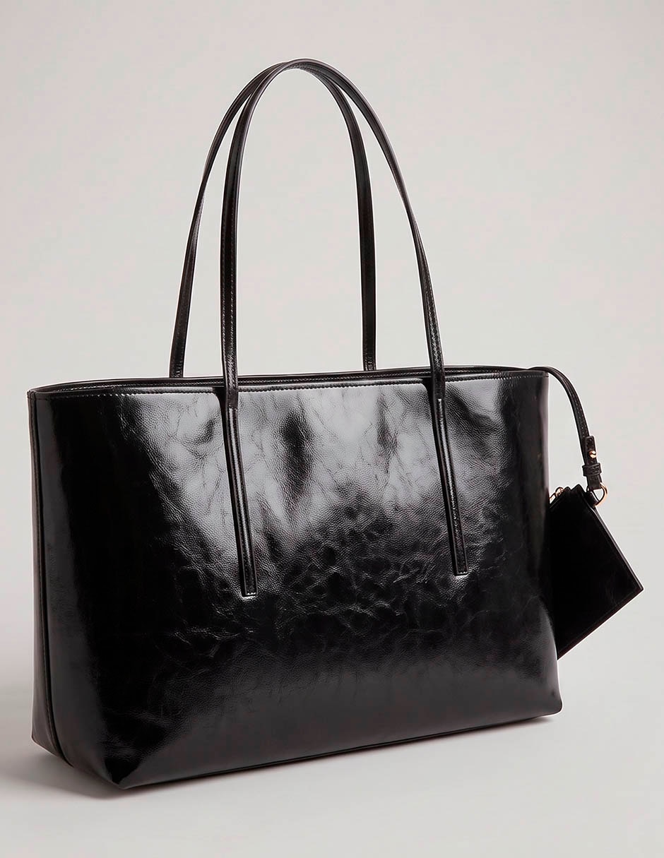 Bolsa tote embossed logo distressed para mujer 2