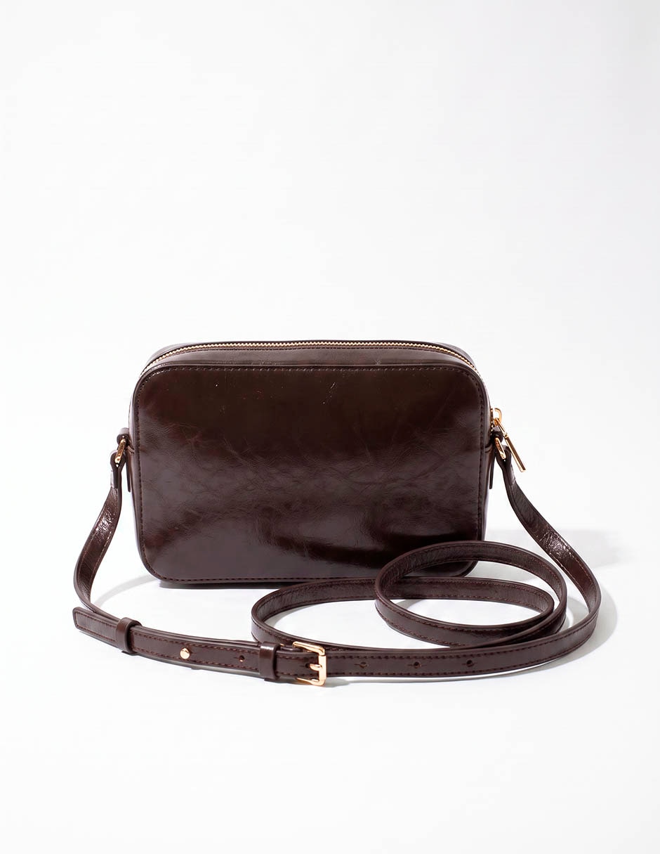 Bolsa crossbody embossed logo distressed para mujer 2