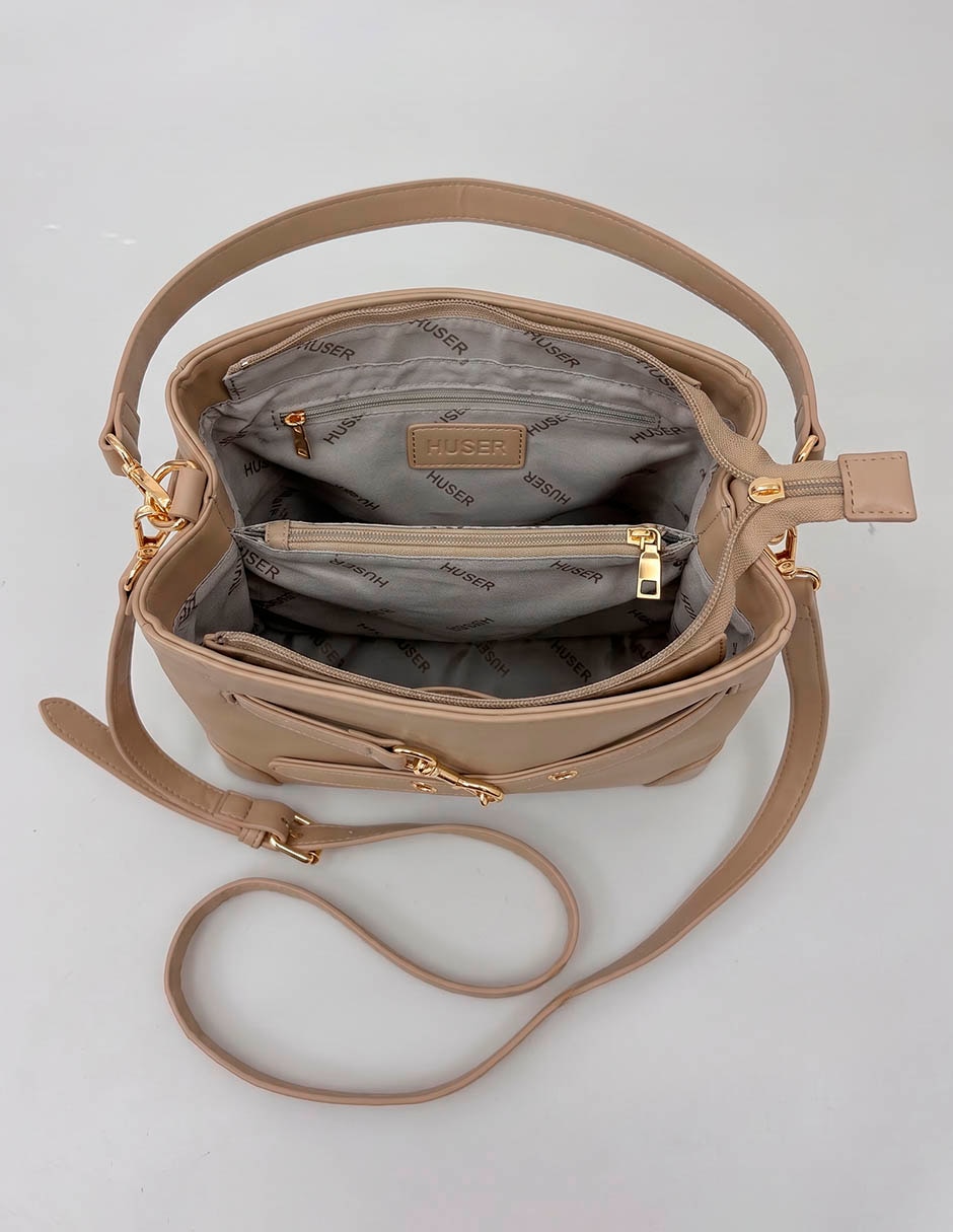 SATCHEL HUSER BASICS, BEIGE