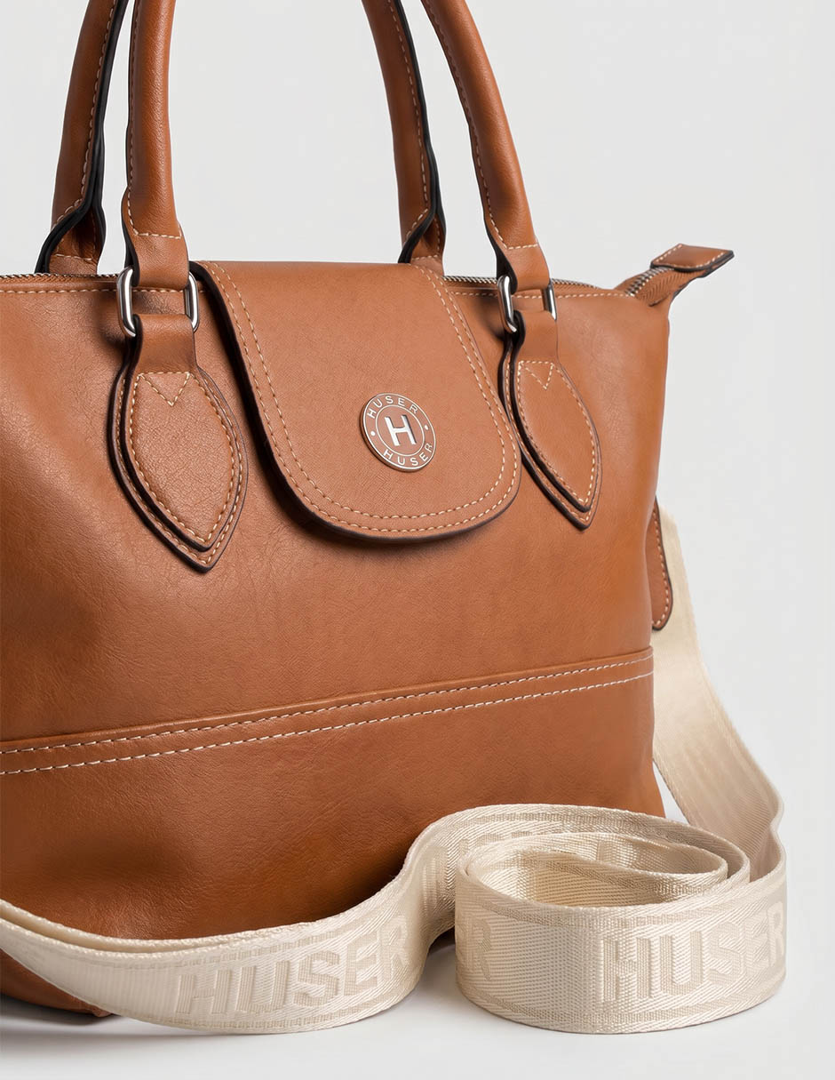 Bolsa satchel huser basics para mujer