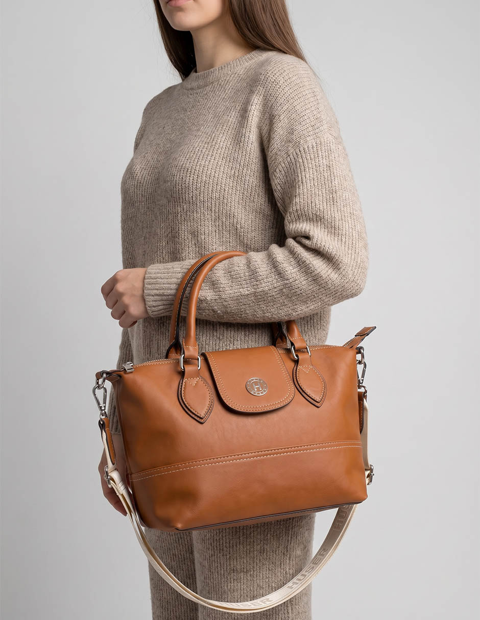 Bolsa satchel huser basics para mujer
