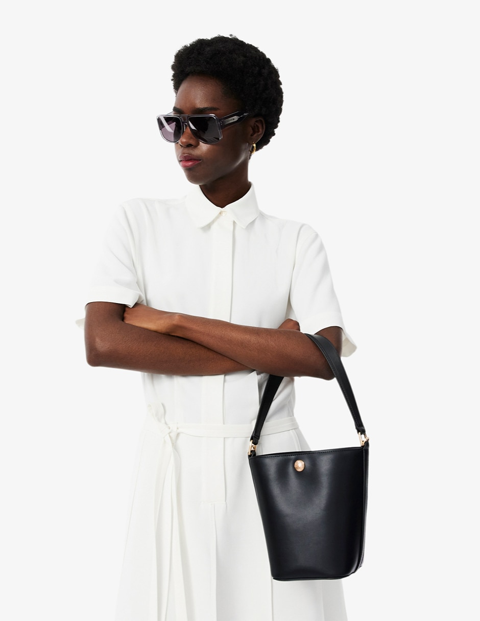 Bolsa bucket tennis bliss de piel para mujer 2