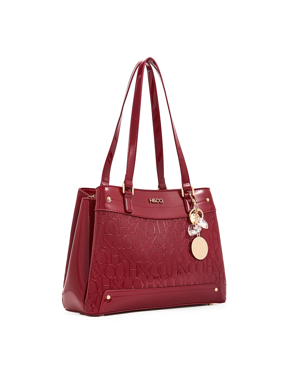 Bolsa tote H&CO Sophia de charol para mujer