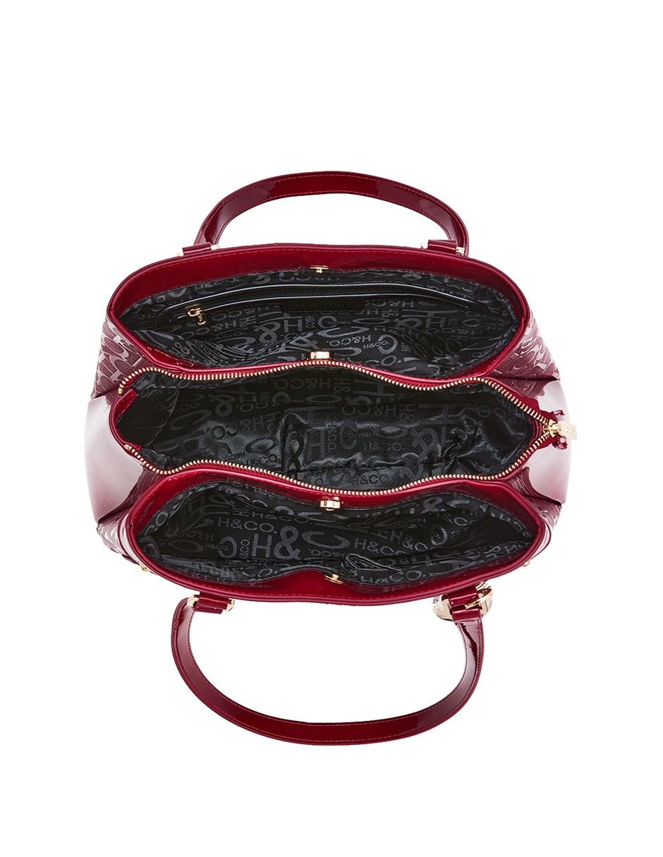 Bolsa tote H&CO Sophia de charol para mujer