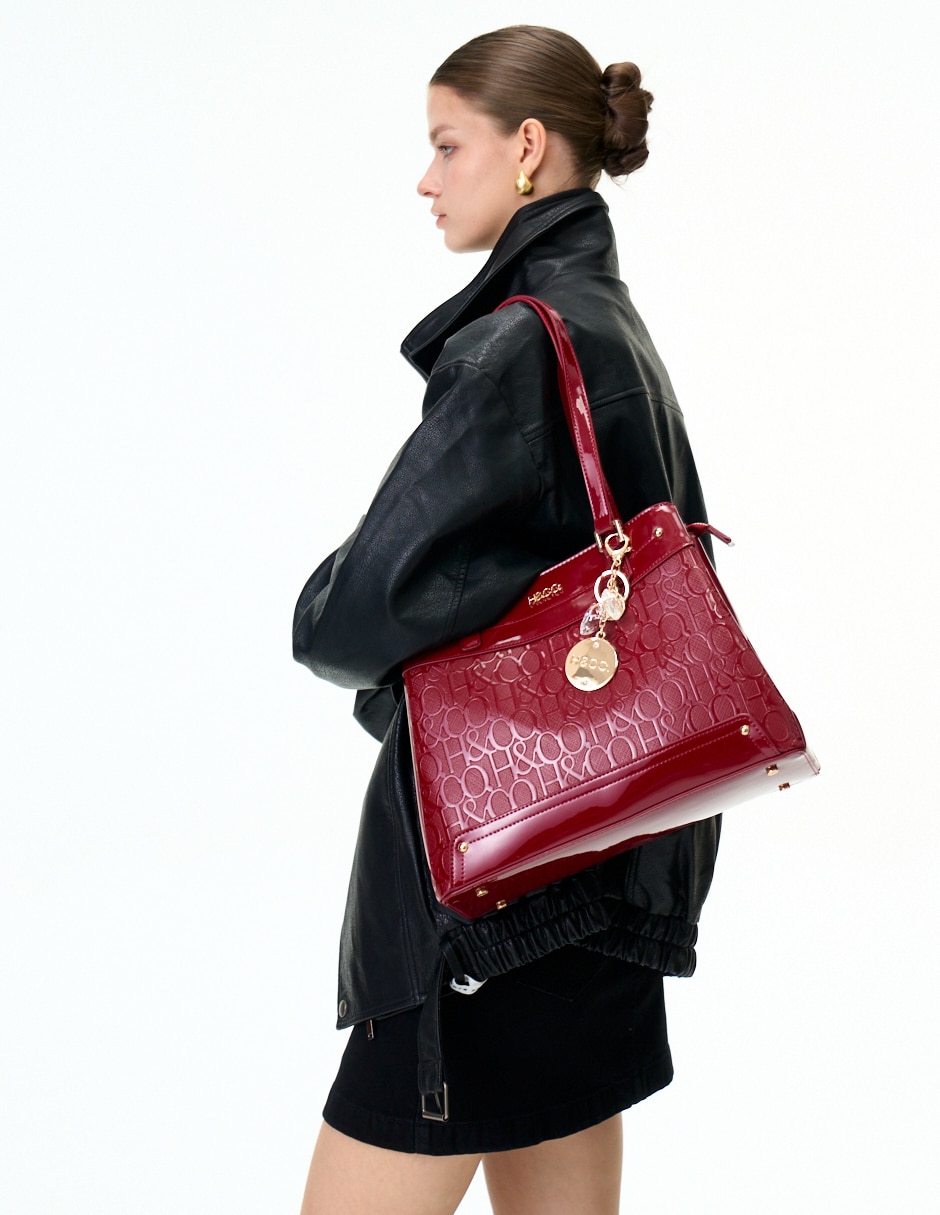 Bolsa tote H&CO Sophia de charol para mujer