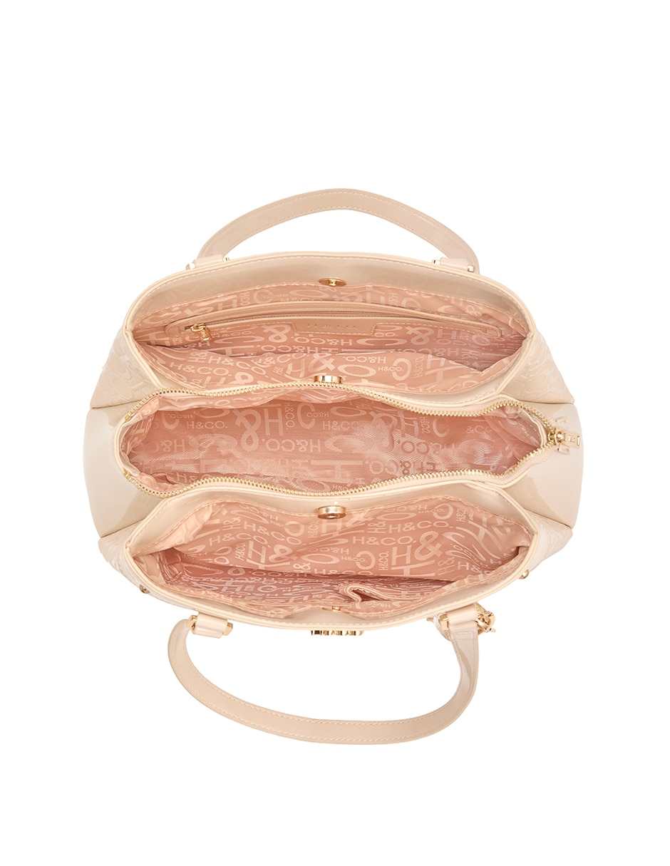 Bolsa tote Sophia de charol para mujer 4