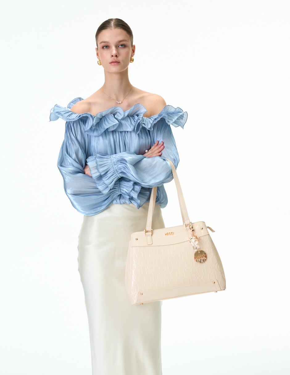 Bolsa tote Sophia de charol para mujer 6