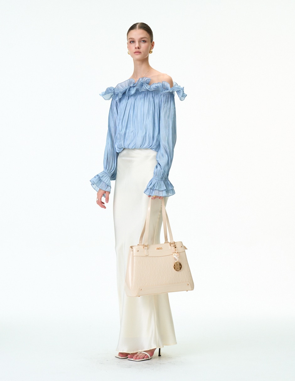 Bolsa tote Sophia de charol para mujer 8