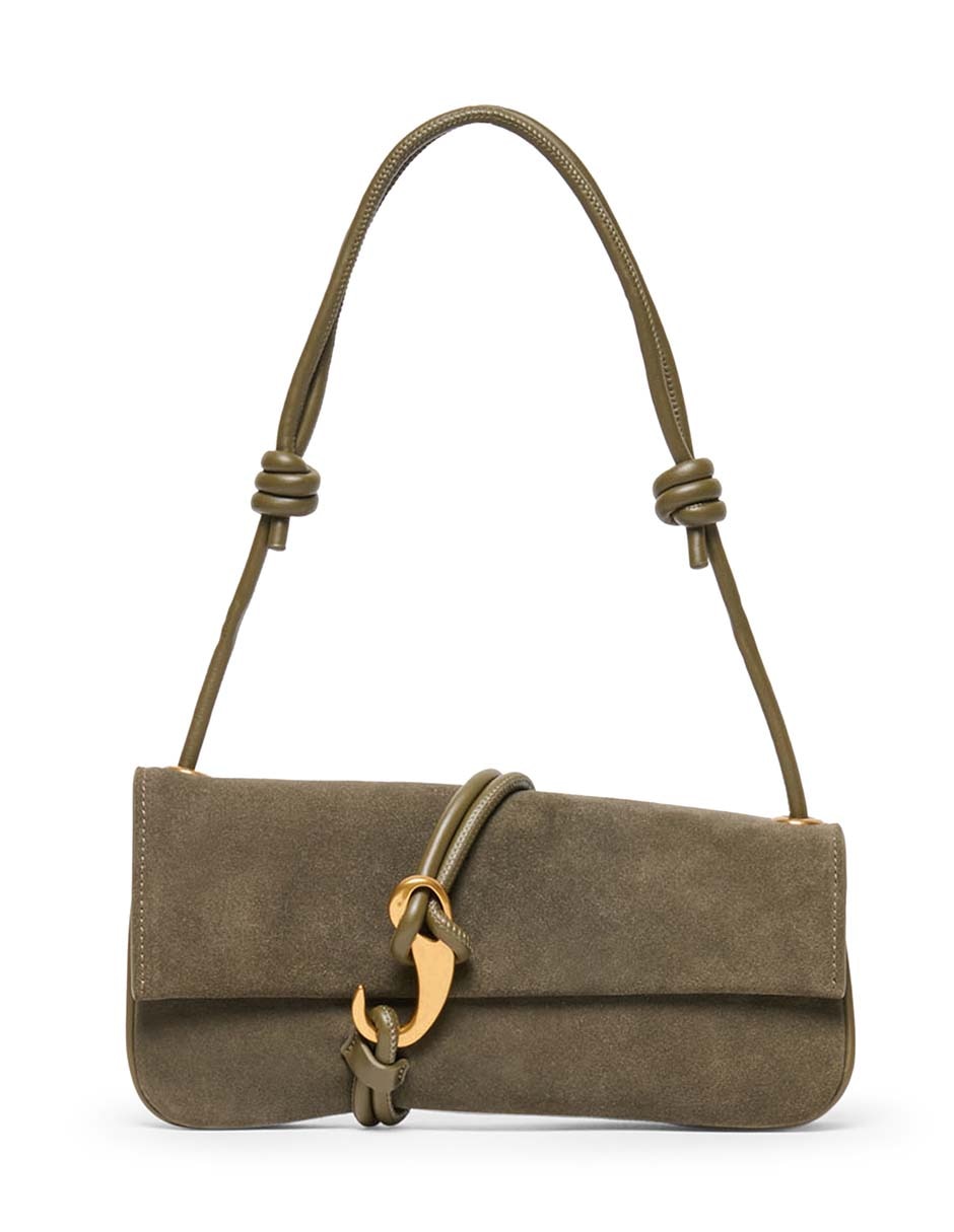 Bolsa shoulder alice de gamuza para mujer