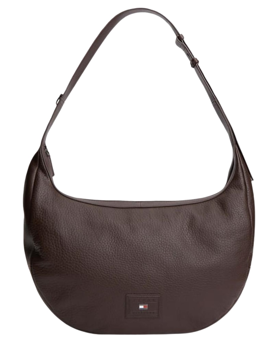 Bolsa hobo de piel para hombre