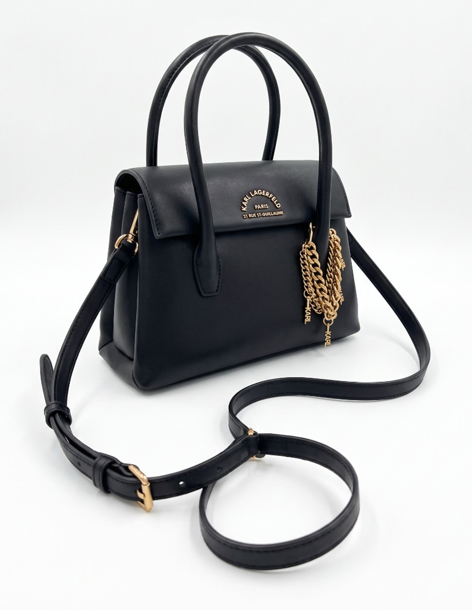 Bolsa satchel de piel para mujer