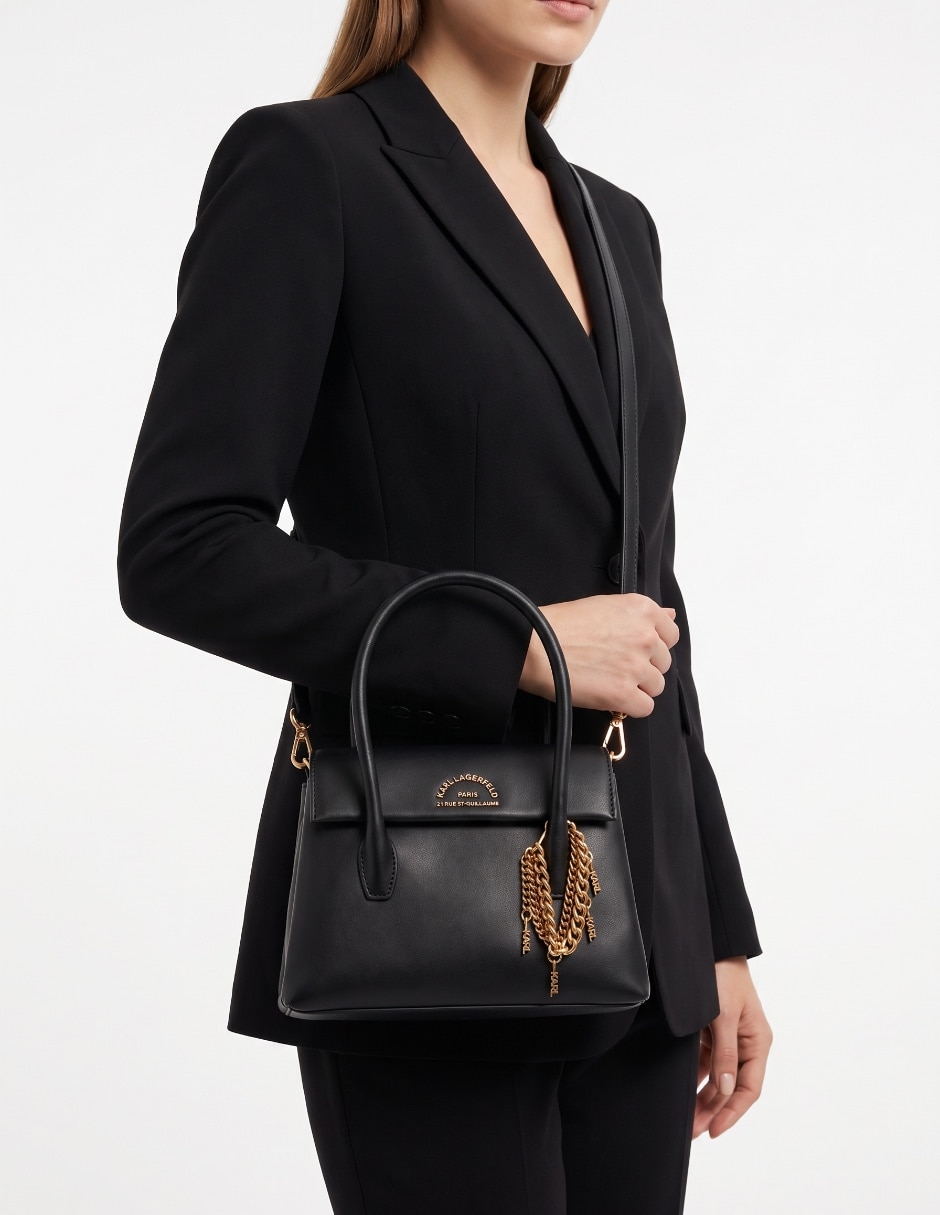 Bolsa satchel de piel para mujer 5