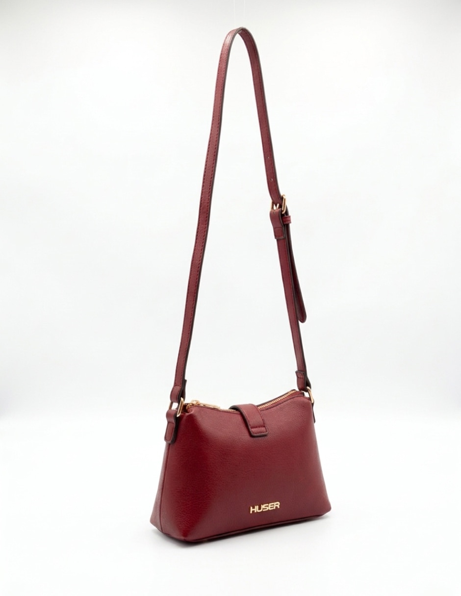 Bolsa satchel de poliuretano para mujer 2