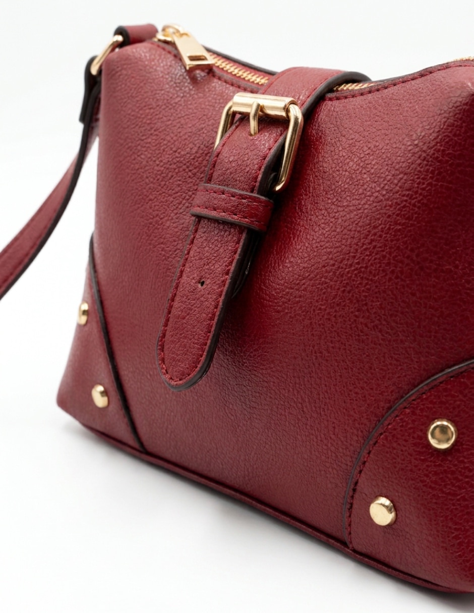 Bolsa satchel de poliuretano para mujer 4