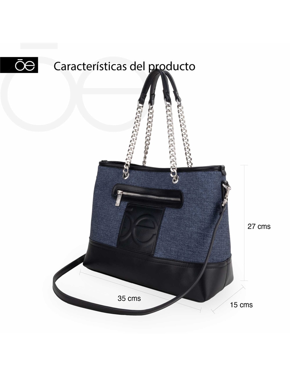 Bolsa satchel Cyan para mujer 10
