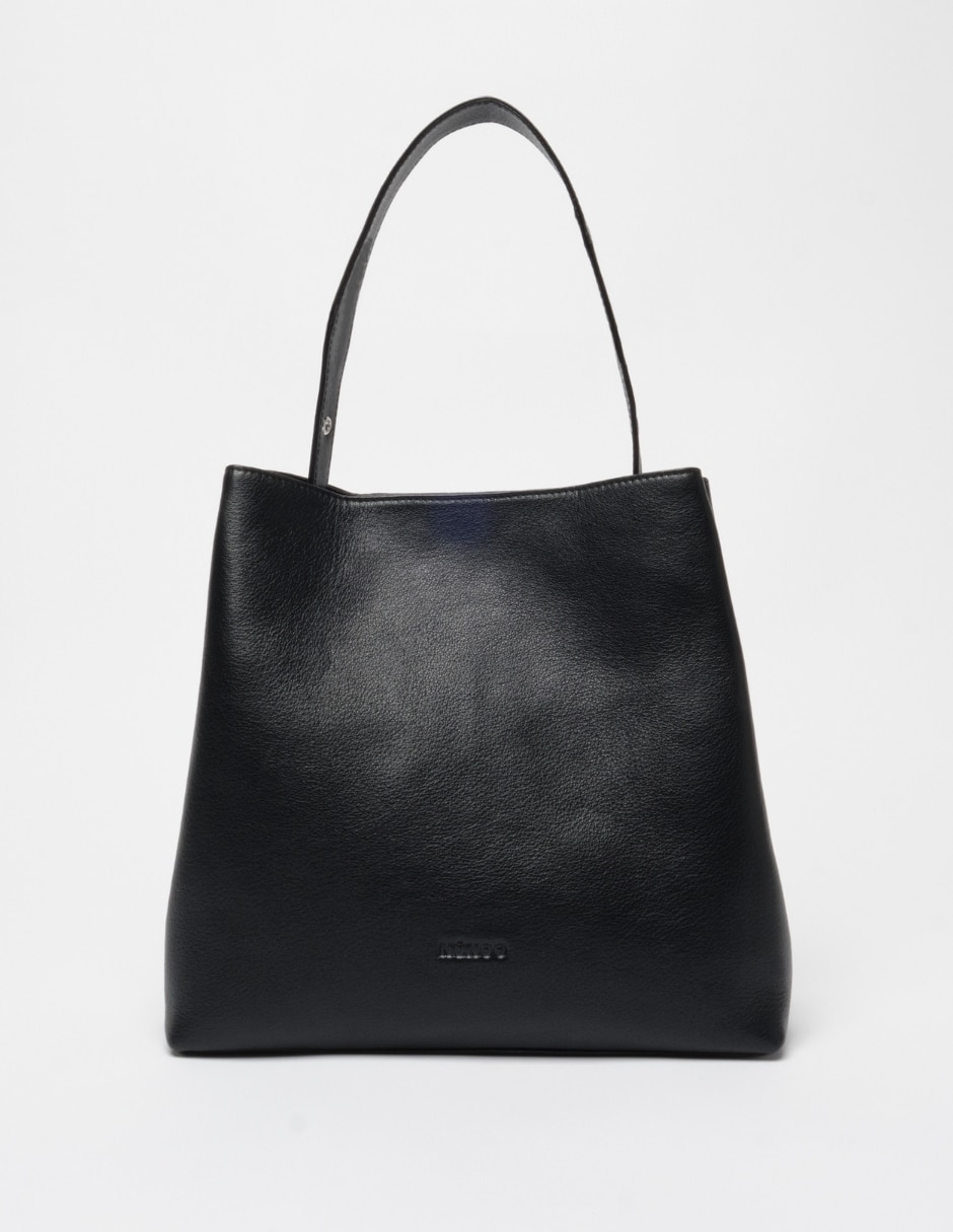 Bolsa shopper Basic Bestsellers de piel para mujer 1