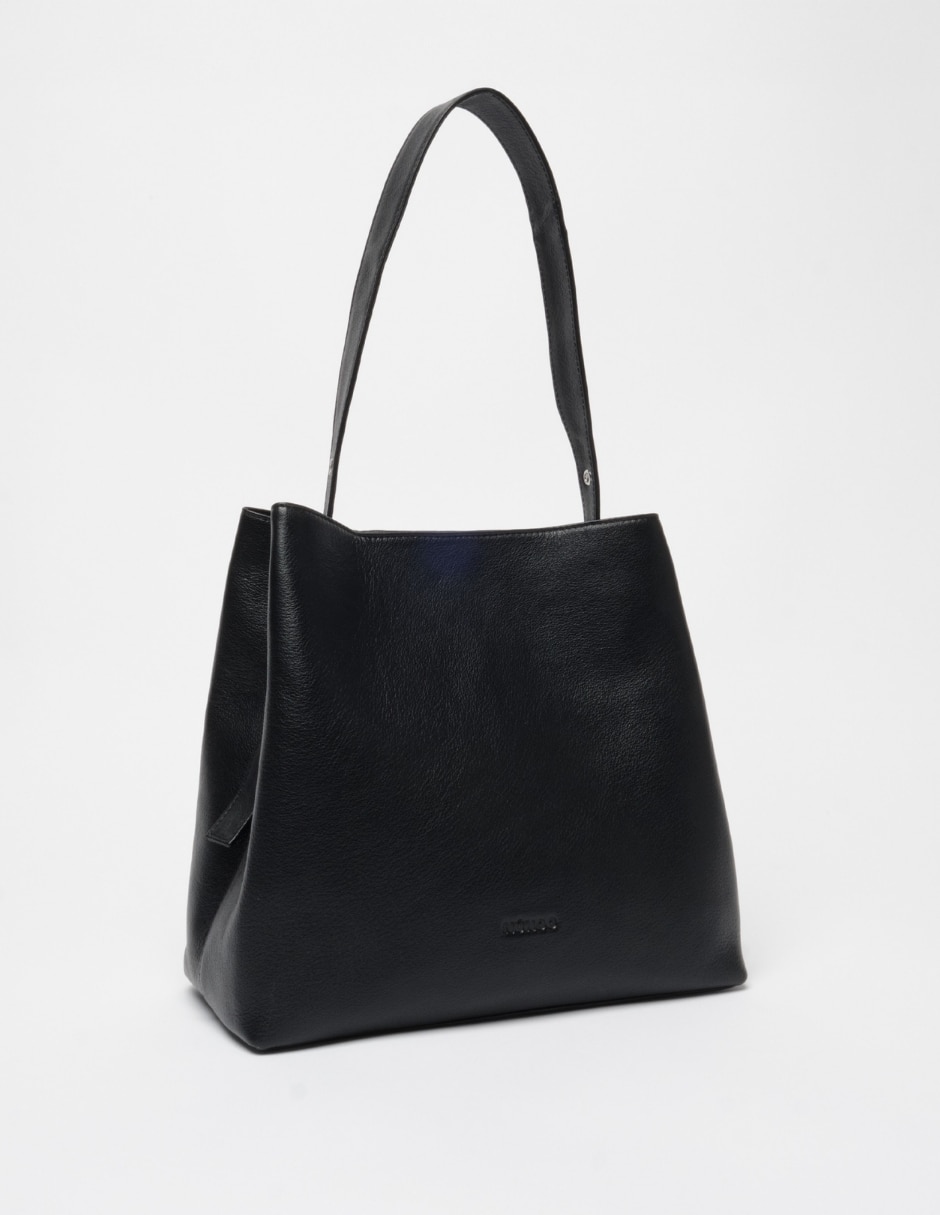 Bolsa shopper Basic Bestsellers de piel para mujer 2